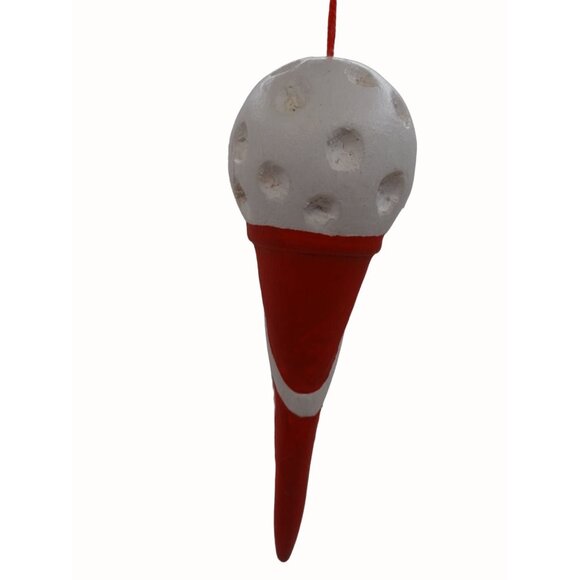 Golf Ball and Tee Santa Claus Christmas Ornament Golf - Picture 2 of 3